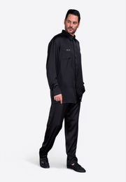 Formal Men Black Silk Trousers - East Vibe
